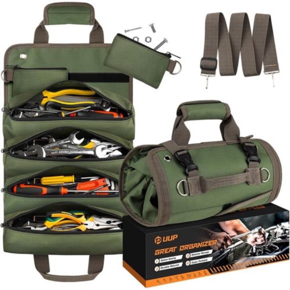 Tool Bag Roll Up, UUP Heavy Duty Rolled Empty Tool Storage Organization,Portable